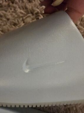 Nike Pale Blue Slide with Embossed Swoosh